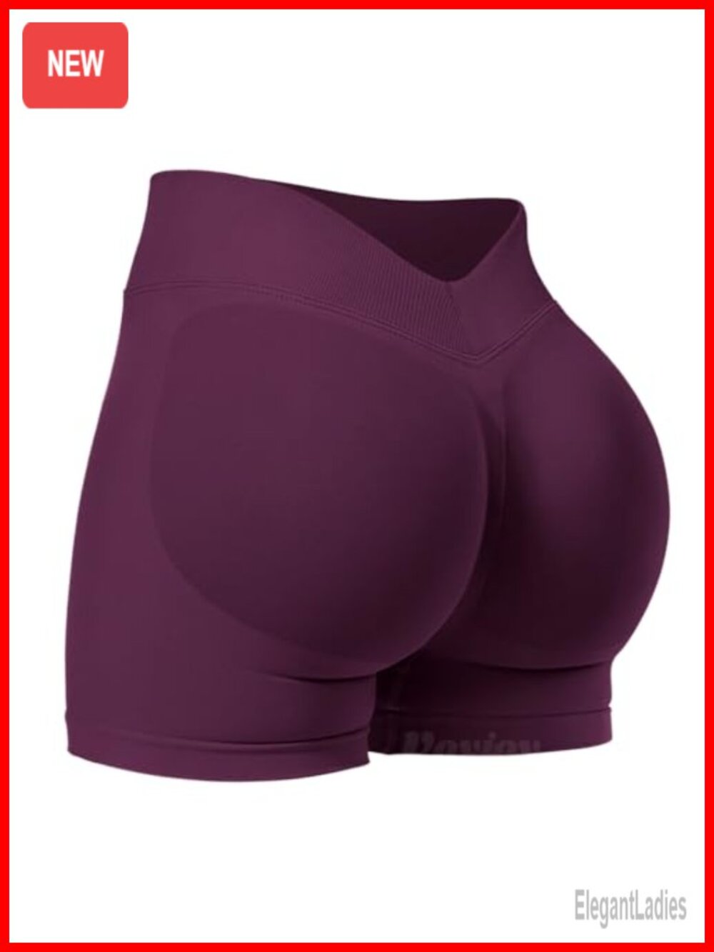V Back Butt Lifting Workout Impact Shorts 3.6" Inseam High Waist Seamless